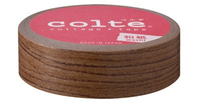 Colte Washi Masking Tape - Brown Wood Grain