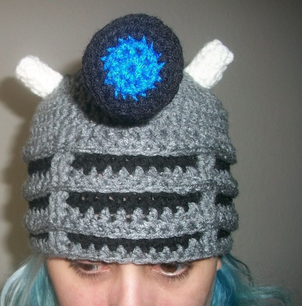 Dalek Hat - Inspired by the Daleks from Doctor Who - crochet