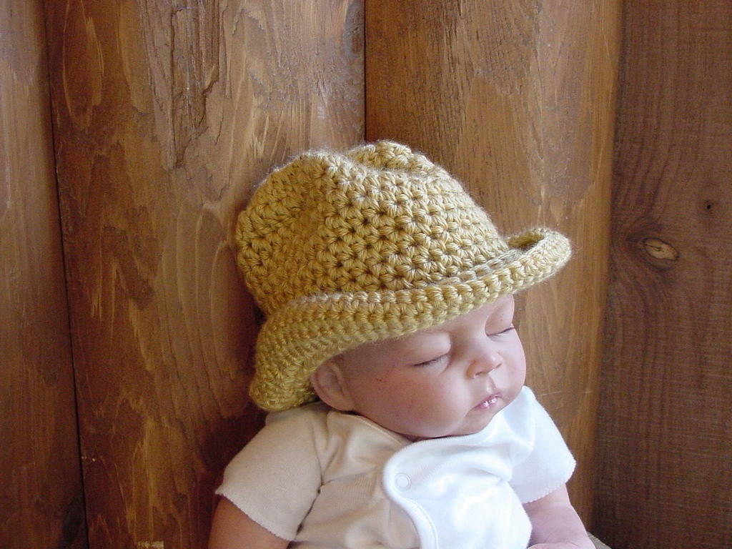 Baby Cowboy Hat, Newborn to 3 Months, Photo Prop