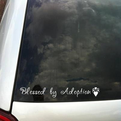 Blessed by Adoption vinyl decal