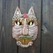 Reserved for Allison-Steampunk Kitty with Fish Mustache Ceramic Mask