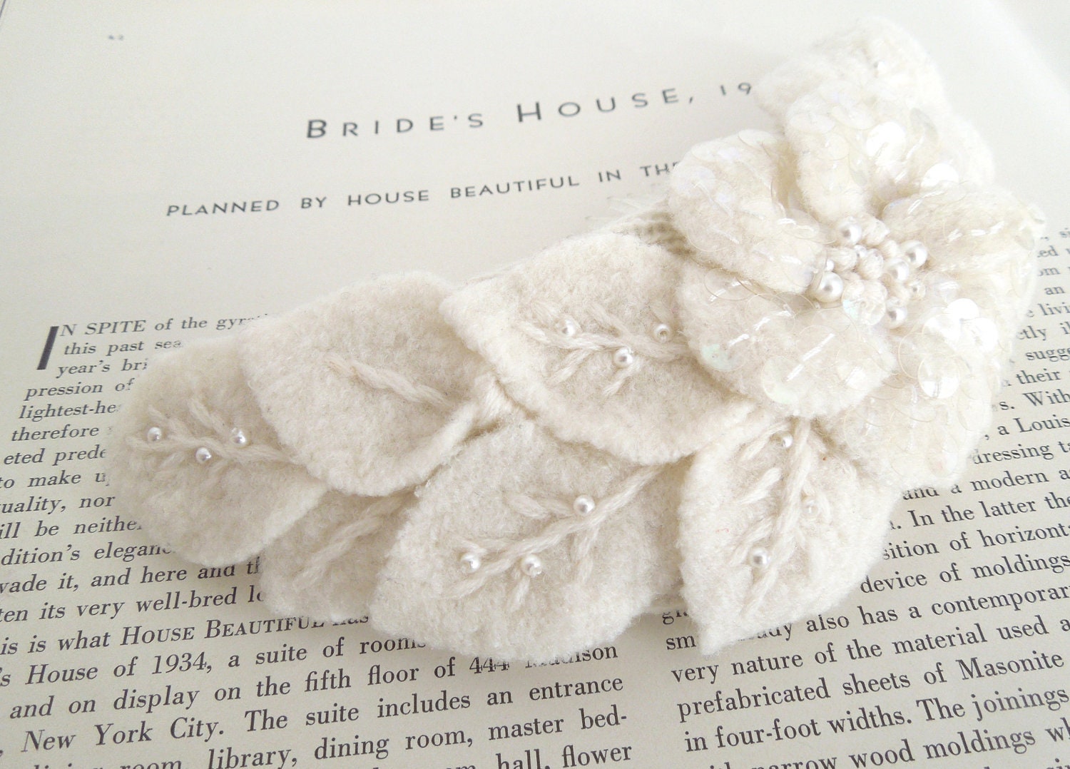 Upcycled Felted Flower Haircomb