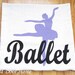 Ballet Dancer Silhouette Pillow
