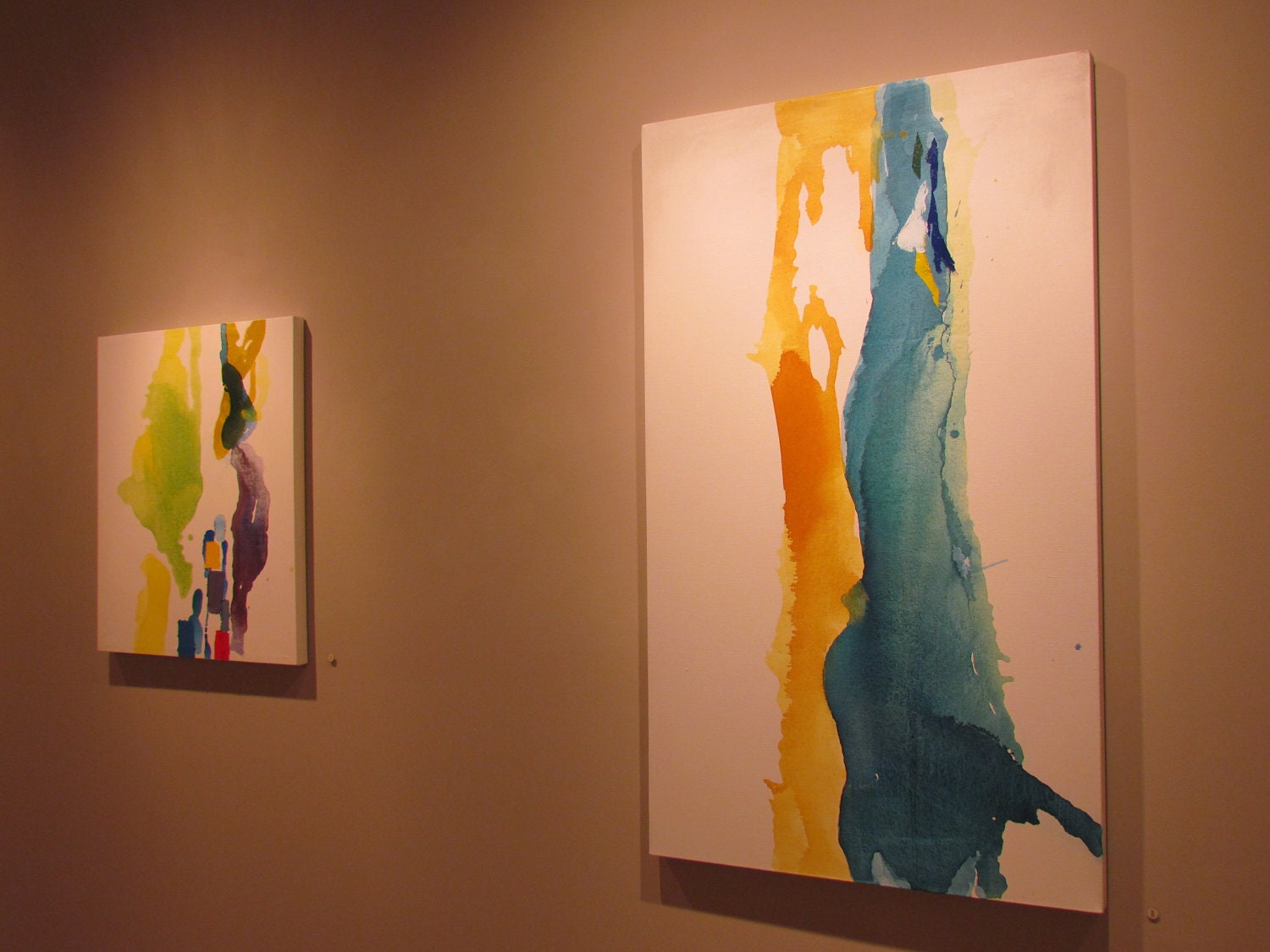Featured in West Elm, large abstract painting - oil and acrylic - Oak- July 29th - summer - original painting