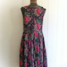 Vintage 1970s Rose Dirndl Dress