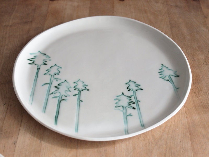 forest platter. porcelain