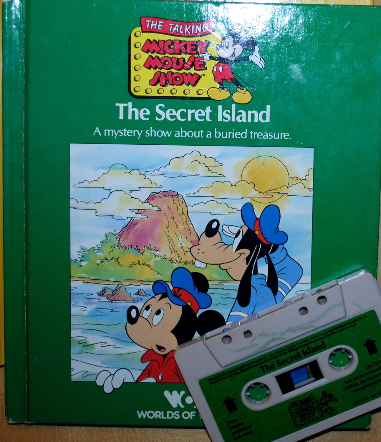Talking mickey mouse book Cassette Tape SECRET ISLAND