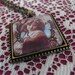 vintage ephemera altered art, sepia child with butterfly wings, pendant necklace, Sepia Song by Starzyia