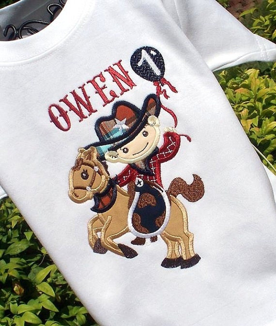 Boys Cowboy Birthday Shirt
