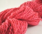 Pink handspun 100 percent wool yarn - Antique Roses