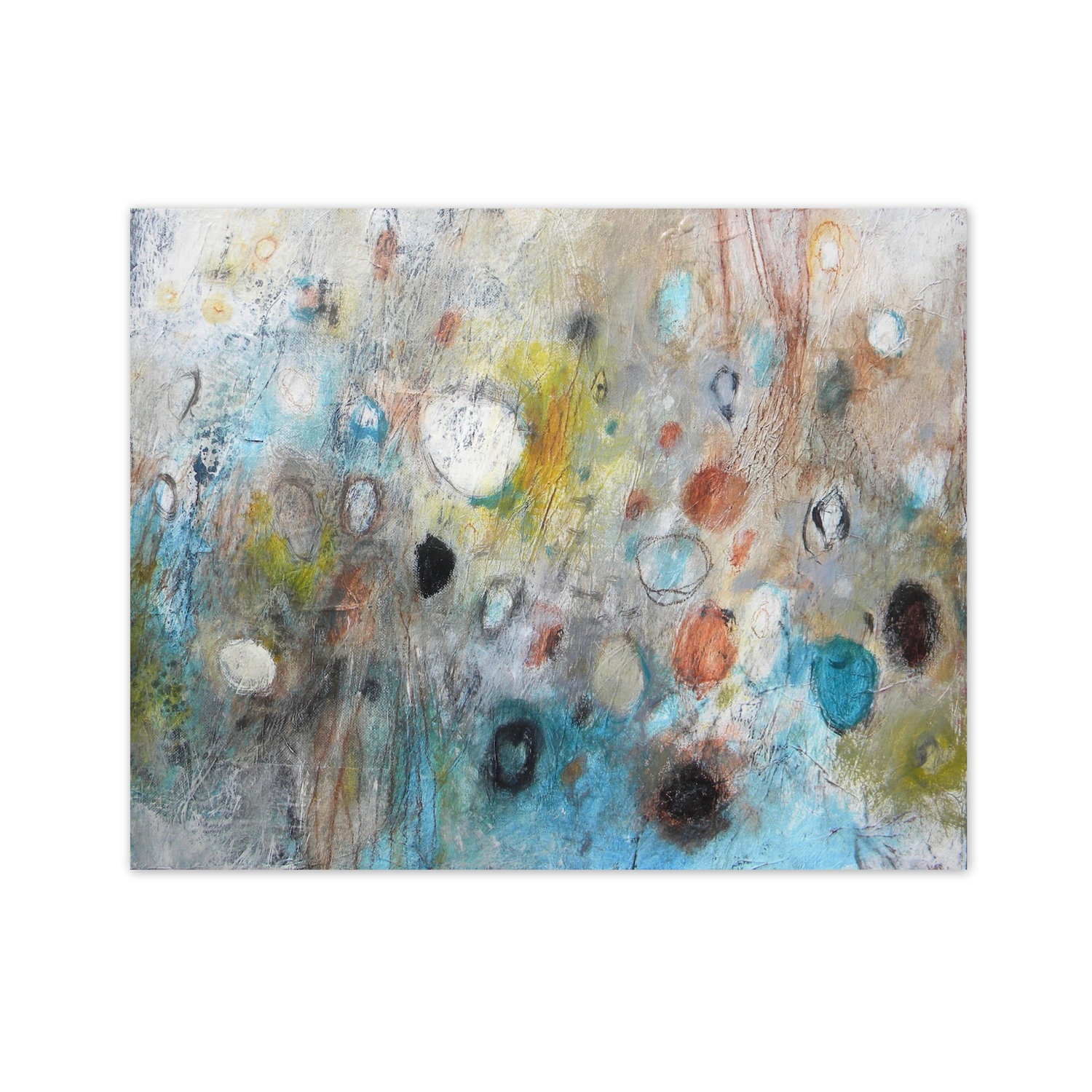 16x20 canvas art original abstract painting contemporary - Earthly Secrets