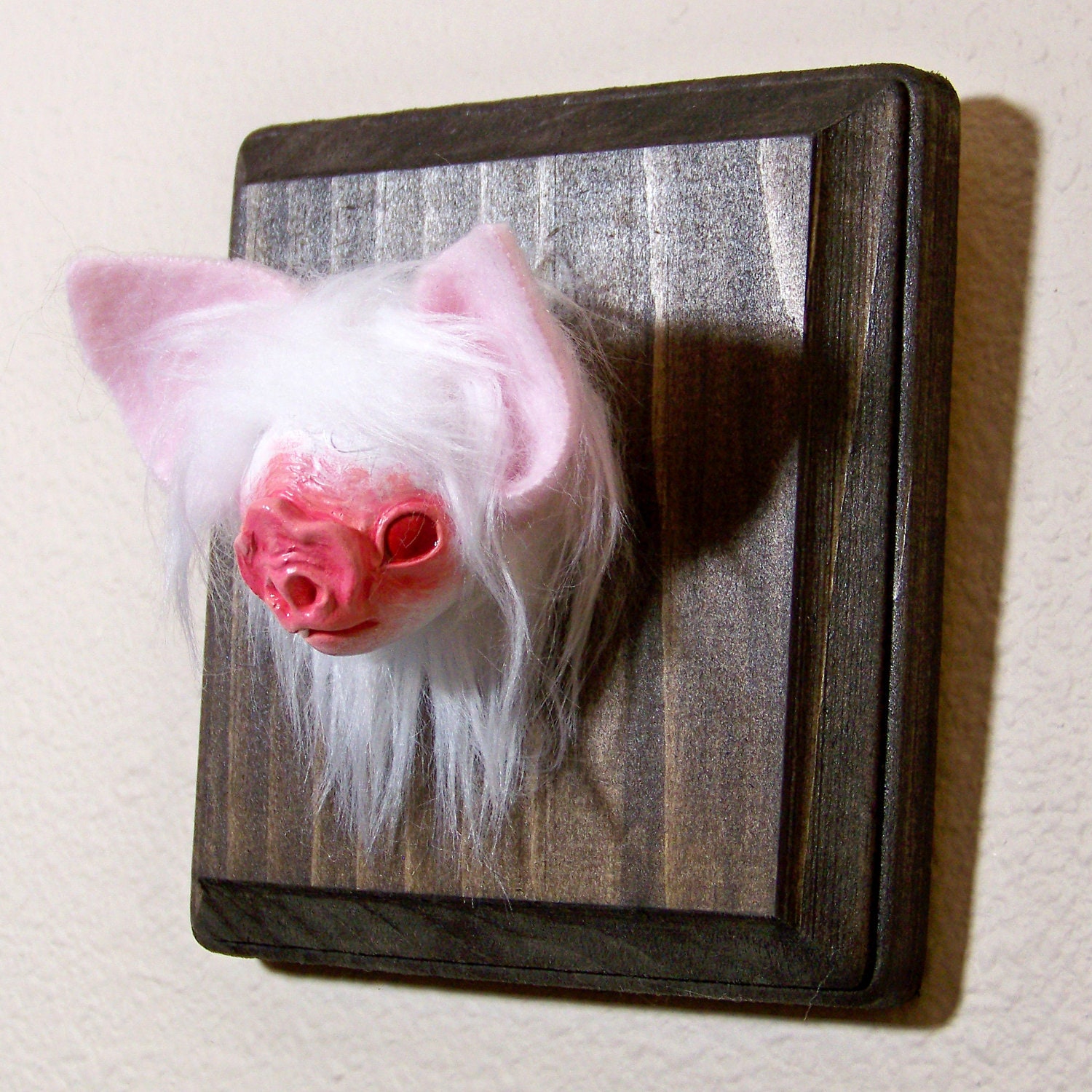 Monster Head Pin - Albino Bat