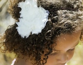 SOPHIA -  Cream shabby rose trio headband