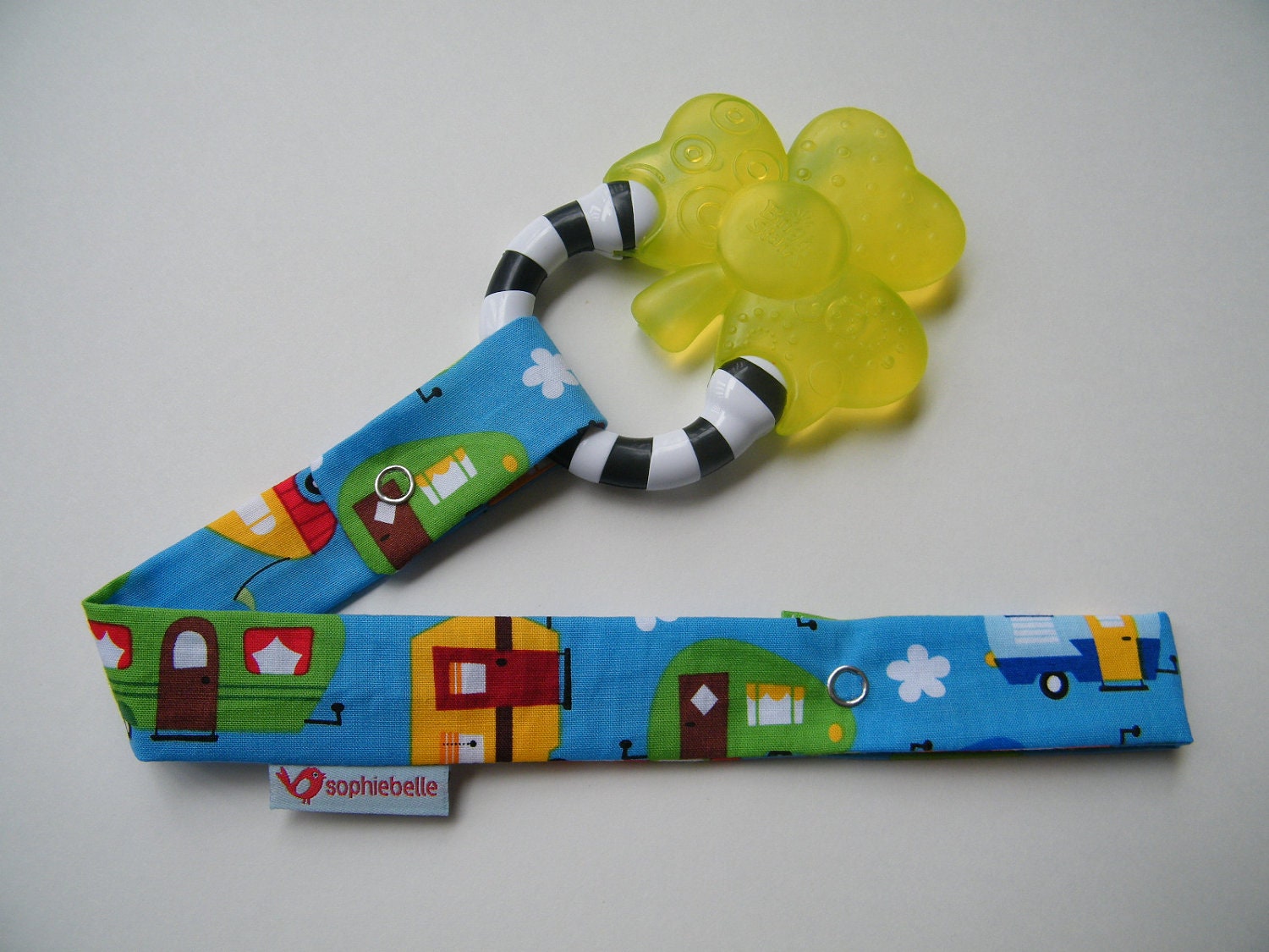 Blue Retro Campers Sophie Saver Toy Strap