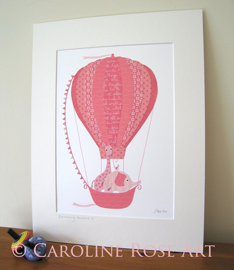 ORIGINAL A4 COLLAGE - Ballooning Around 5 - Mounted