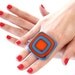Glass Ring For Her Gift Ideas - big bold oversize handmade cocktail ring - FIESTA - 1.8 inch