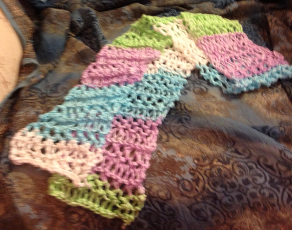 Multicolor Cotton Knit Scarf
