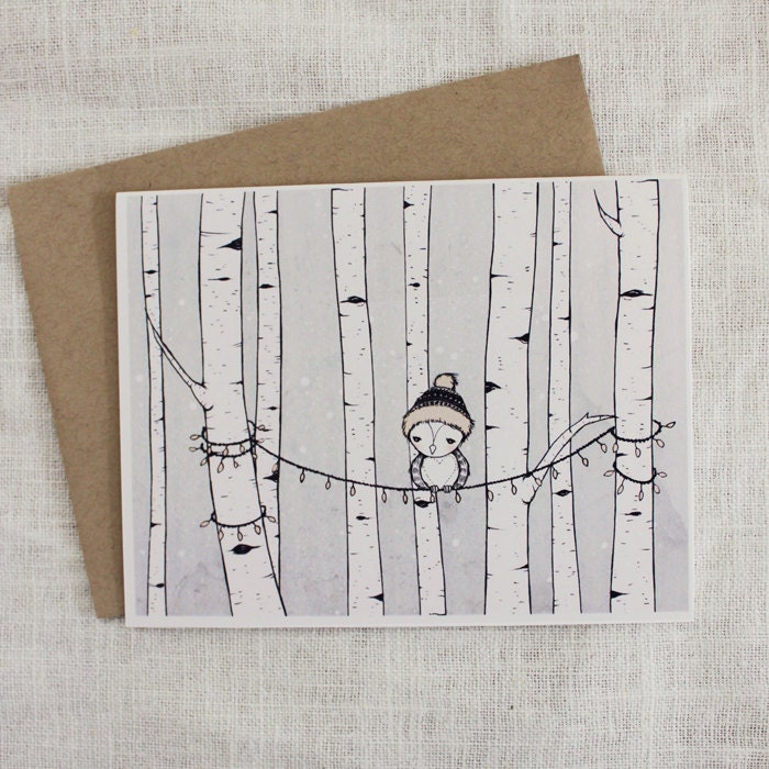 Winter Bird Card - 1pc