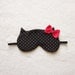 Red Bow Silk Cat Eye Mask