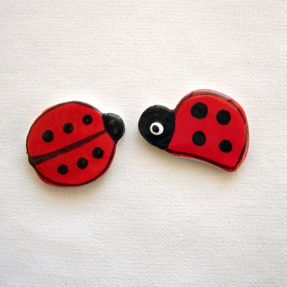 Mosaic tile ceramic ladybug tiles for mosaics, stepping stones, art