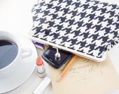 Clutch Purse - Houndstooth and Purple - Large