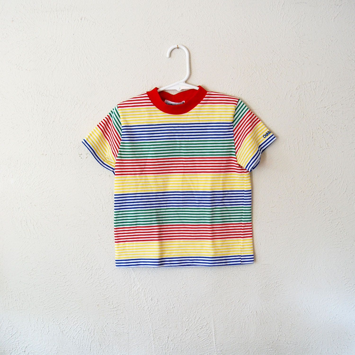 vintage boys oshkosh primary colors striped shirt - olliesvintage