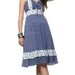 70s Prairie Dress Lace Up Blue Floral 1970s Bohemian Calico Print Corset Hippie Boho Midi Cotton Vintage Ruffle Empire Dress Medium M