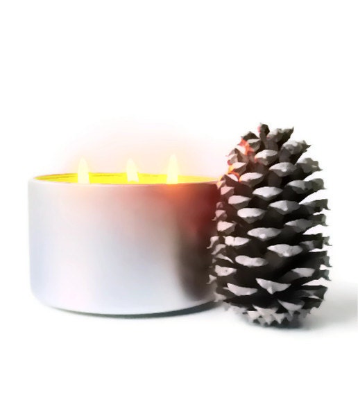 Pumpkin Scented Soy Wax Candle / 16 oz large candle Tin / Home Decor