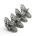 Gothic Finger Spikes - Set of 4 - Antiqued Sterling Silver Plated Filigree Finger Armor with Spike Accent - By Ghostlove