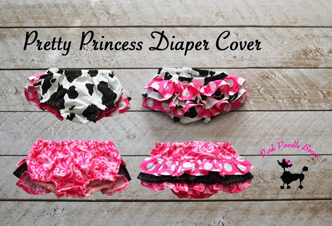 Baby Diaper Cover Pattern PDF Sewing Pattern, Baby, Girls, Instant Download...The Pretty Princess Diaper Cover Newborn-24months