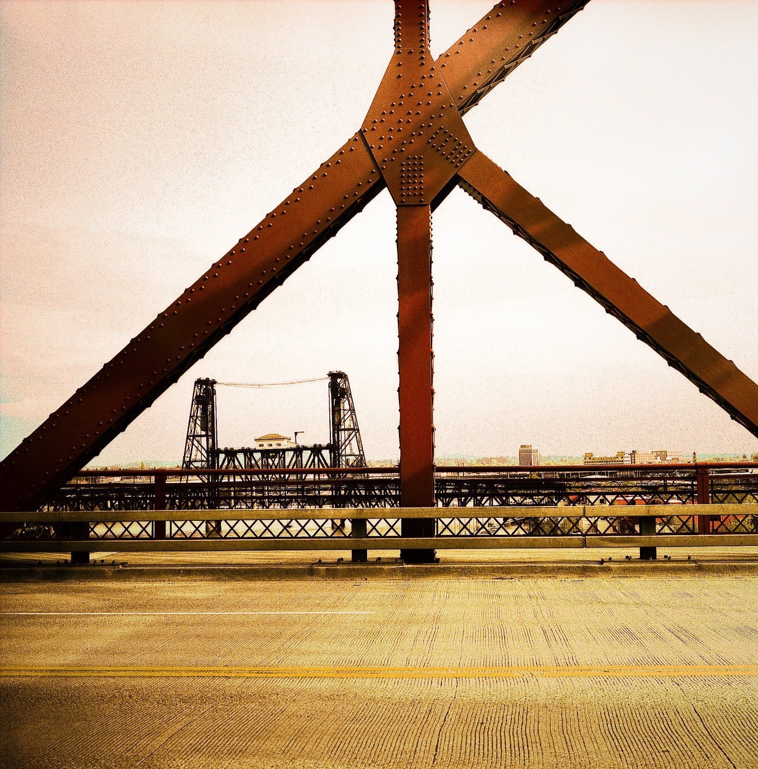 Portland Bridges - Fine Art Photography on 5x5 Bamboo Panel