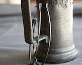 recycled oxidized silver textured post- the amphora