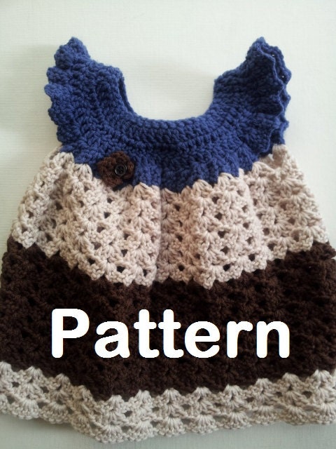 PATTERN - Crochet Dress for Baby Girls - Pinafore Style