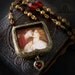 Love & Beatrice - Rossetti - Pictorial Arch Pendant
