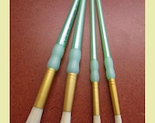 Stencil Brush Set 4 pc Natural bristle, Great for stenciling