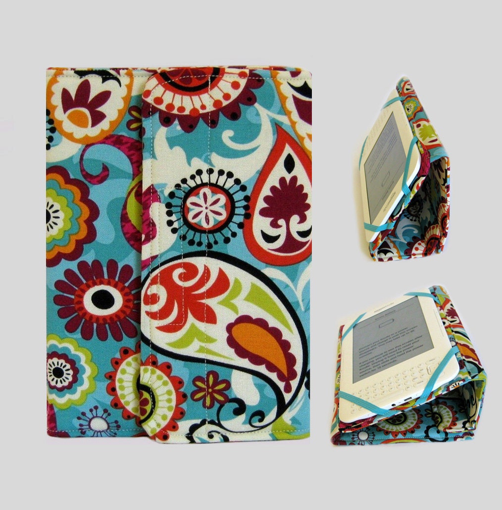SALE Standable Kindle Fire Cover Kindle Fire HD Cover Nexus 7 Cover iPad Mini Cover Nook Tablet Cover Stand Up Tablet Cover Case Paisley