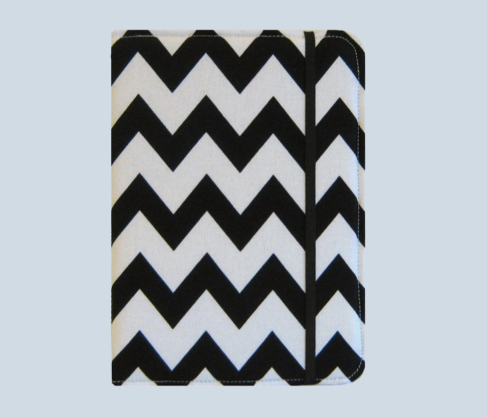 SALE Kindle Cover Hardcover Kindle Case Nook Cover Nexus 7 Cover Nexus 7 Case Custom eReader Cover Black White Chevron Rose