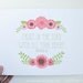 Coral, Pink, Floral, Flowers Scripture 8 x 10 Art Print, Trust In The Lord, Quote, Bible Verse, Proverbs