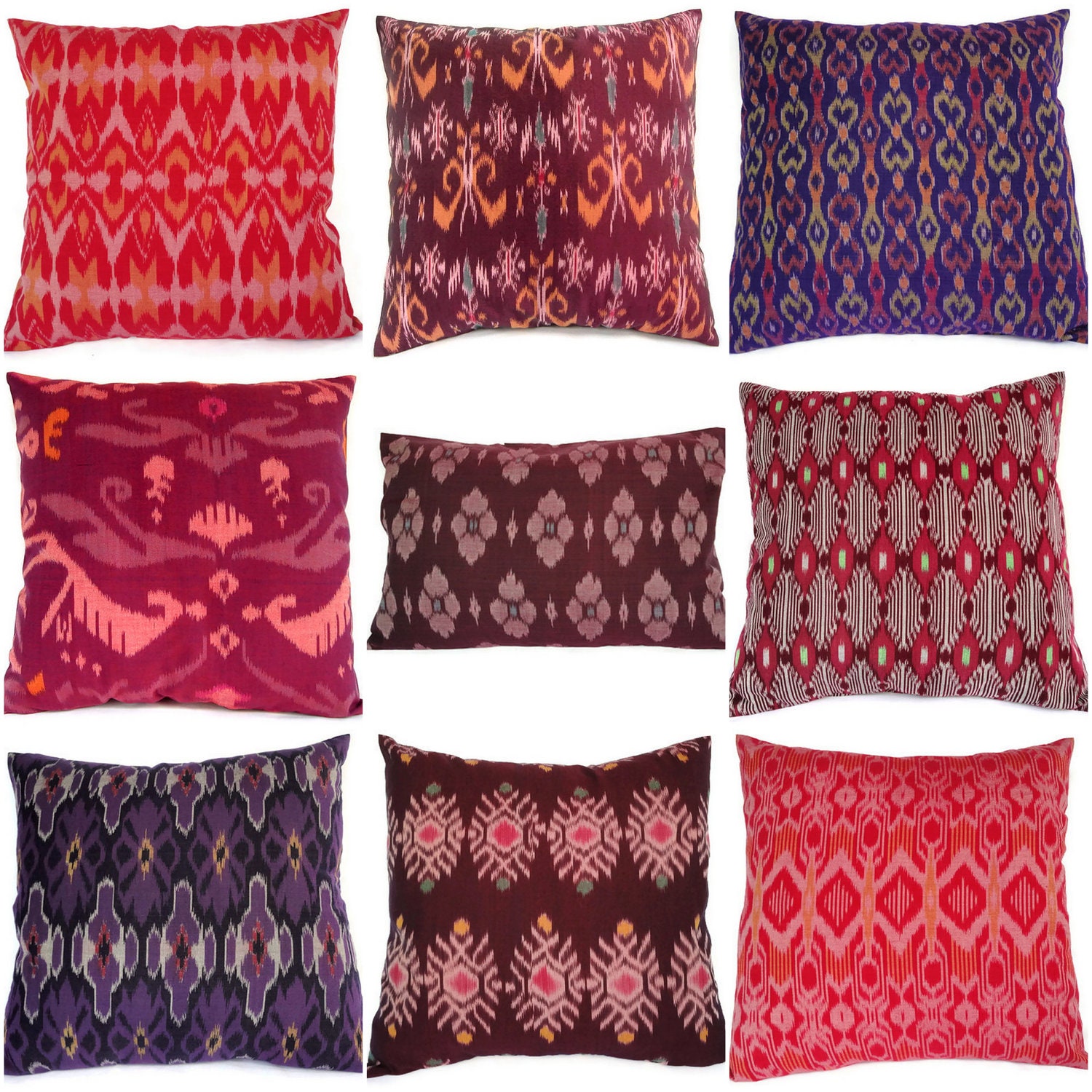 Red Ikat Pillow