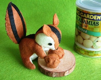 Felt toys DIY -Squirrel love nuts-PDF pattern and instructions-via Email- T23