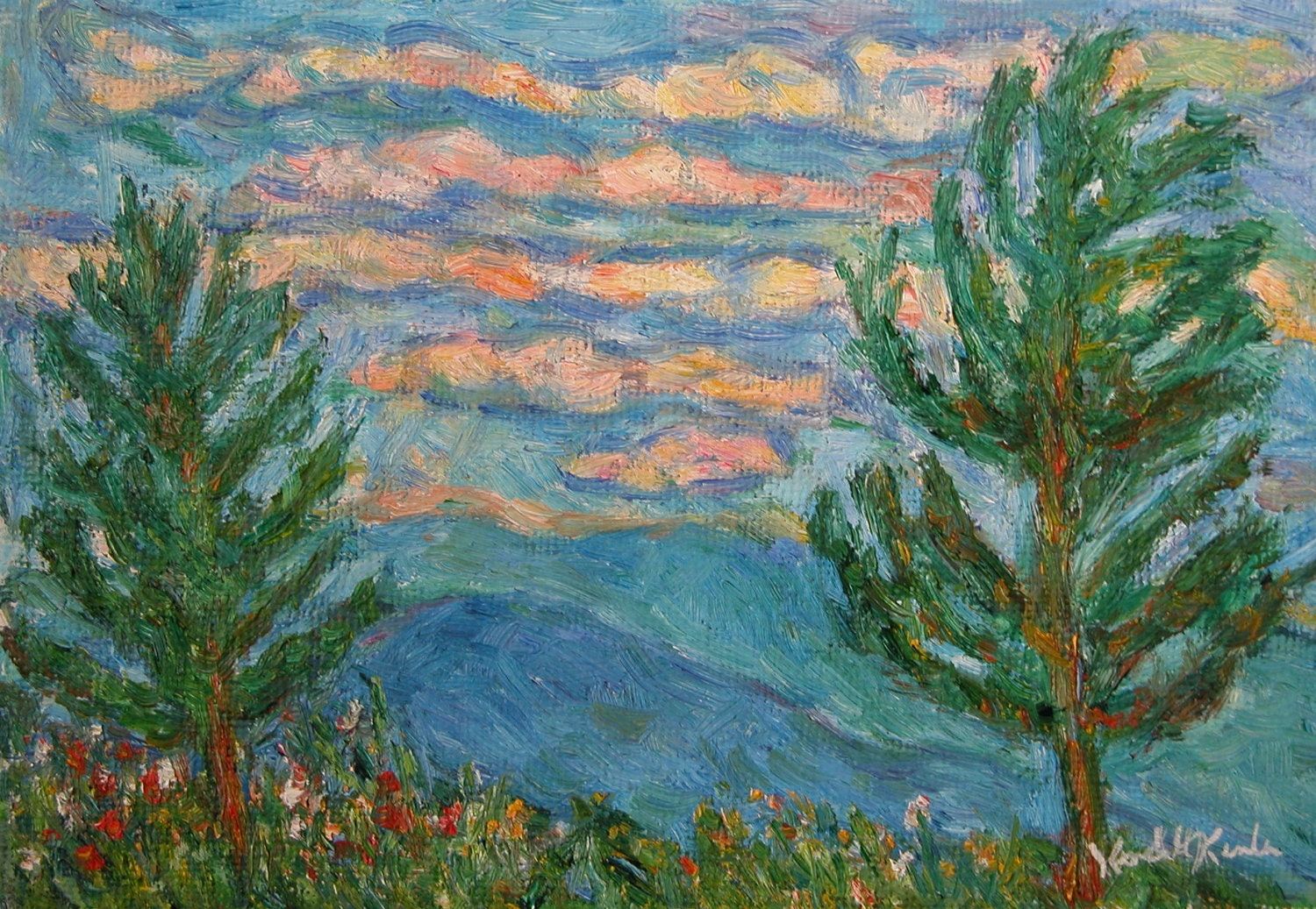 KENDALL KESSLER Art  5"x7" Small Gem Impressionist Oil Paintings by Award Winning Artist