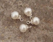 Add a pearl -  ONE June birthstone -Semi- round  Pearl charm - Petite Genuine pearl - Listing for ONE genuine pearl