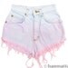 ALL SIZES "MACAROON" Vintage Levi high-waisted denim shorts pink pastel ombre dip dyed distressed frayed jeans