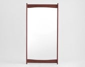 Mid Century Teak Mirror - Modern, Bedroom, Wood, Wall, Hanging