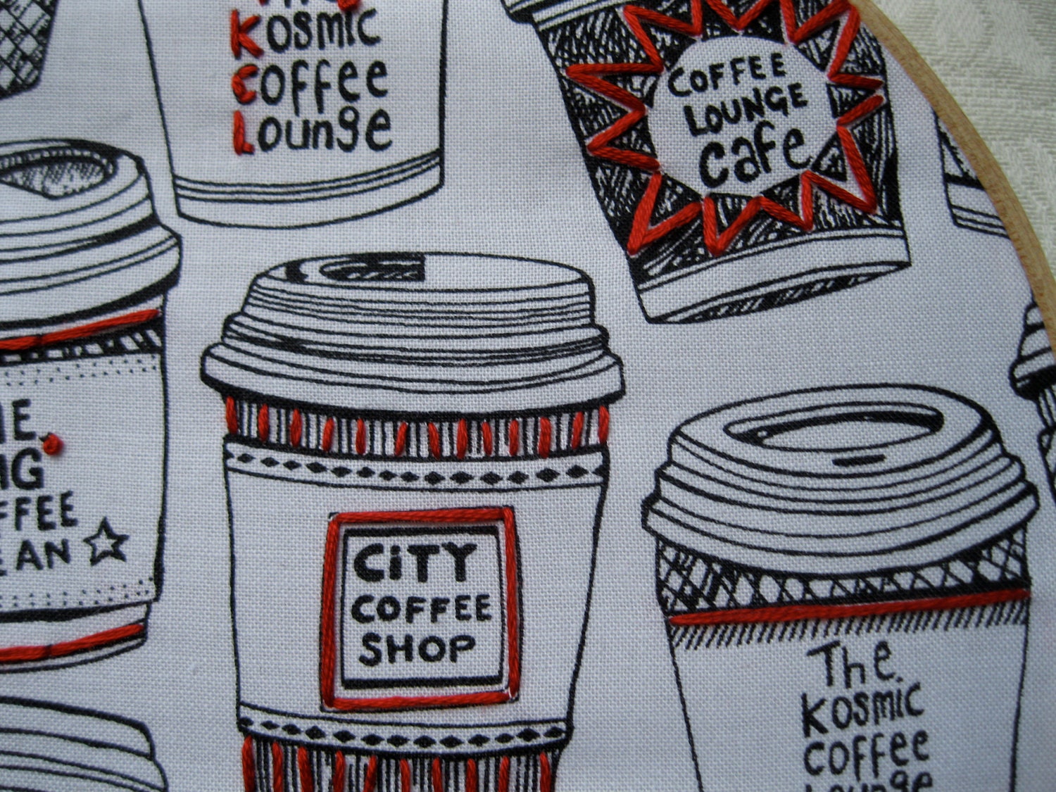 Coffee - Kitchen Gift - Housewarming Gift - Coffee Gift - Wall Art Embroidery - SALE - Use Coupon Code CYBERMONDAY for 10% discount