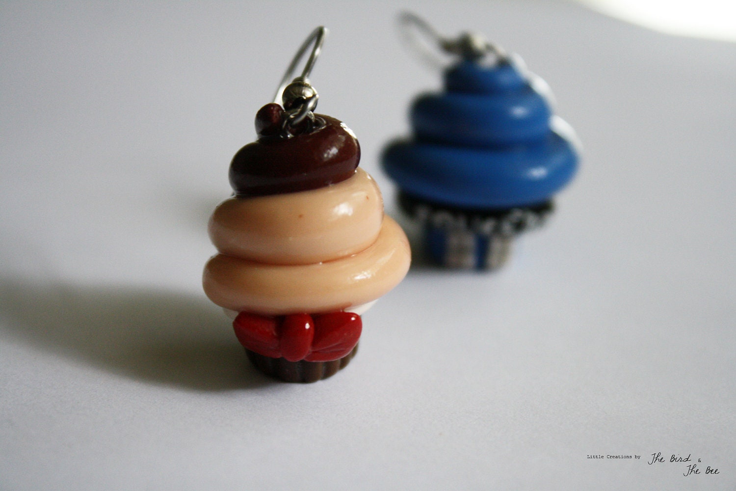 Dr Who and Tardis Cupcake Earrings