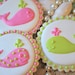 Preppy Pink & Green Whales Decorated Sugar Cookies (12)