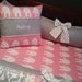 YOU DESIGN Custom 3 piece Crib Bedding Set - Bumper, Skirt and Sheet Pink and Gray