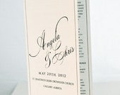 Classic Tea Length Wedding Program