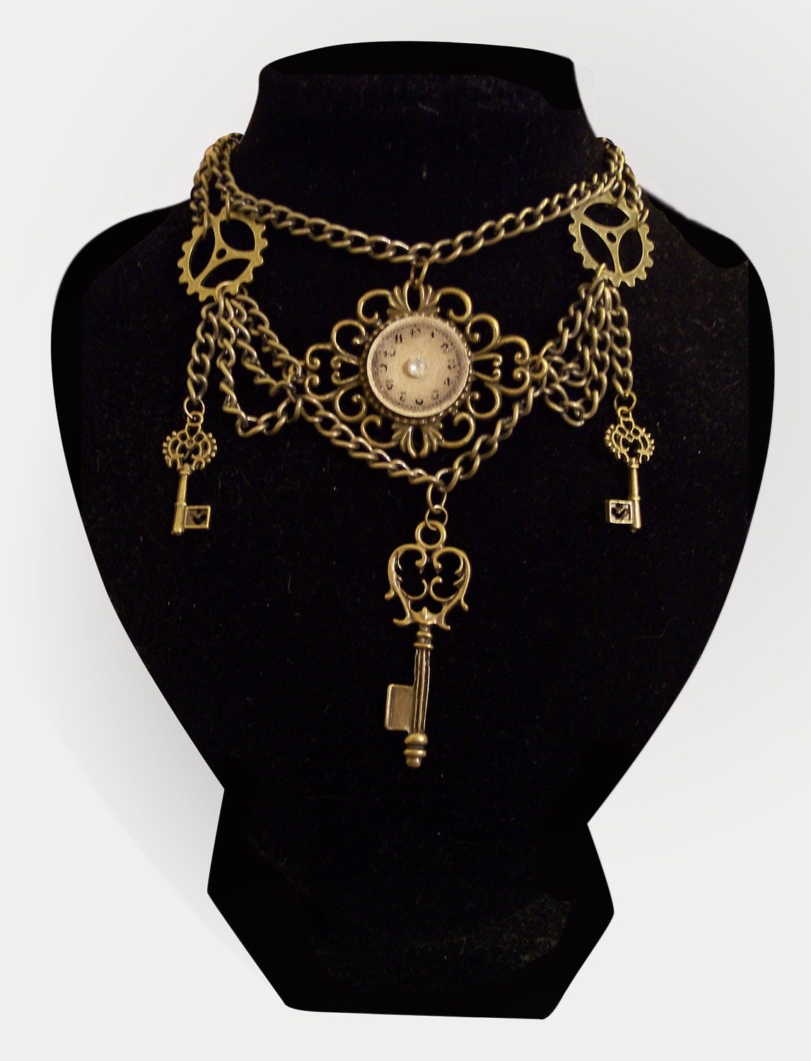 Dorian Necklace  - OOAK Unique Steampunk Gothic Clockwork Neo Victorian Victoriana Jewellery